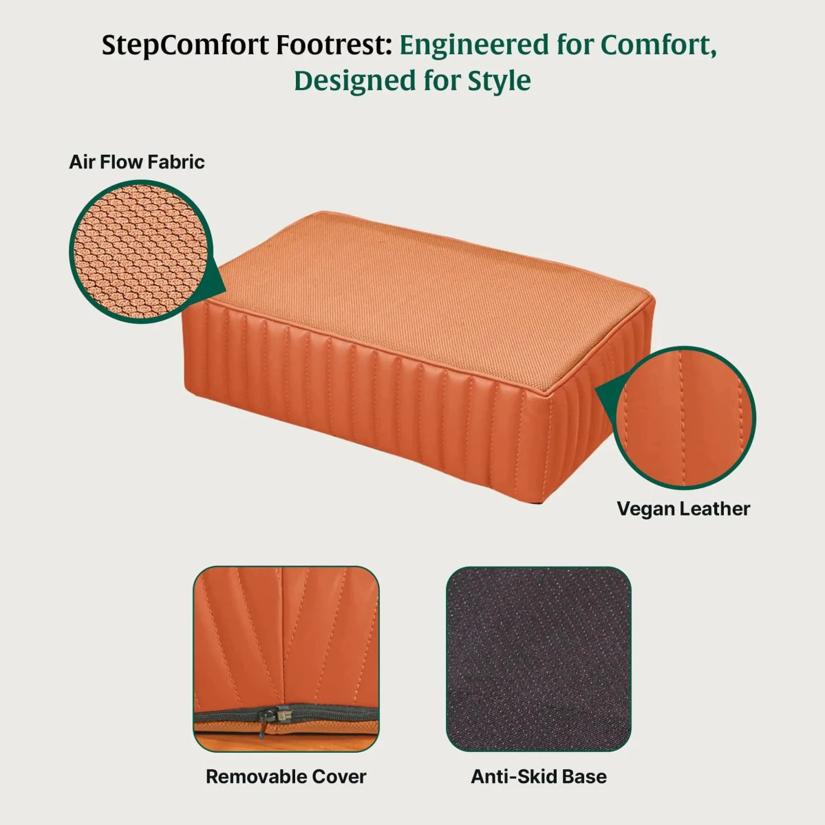 StepComfort Platform Footrest - Foot Rest Cushion - The White Willow