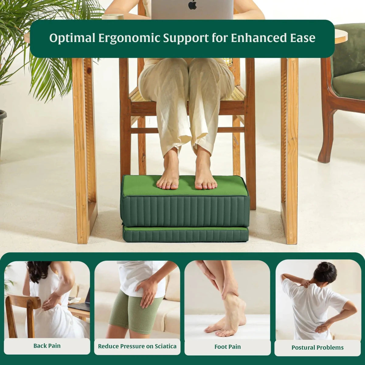 StepComfort Platform Footrest - Foot Rest Cushion - The White Willow