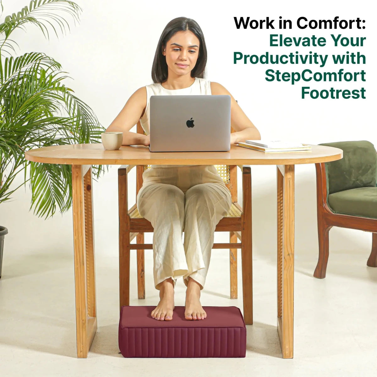 StepComfort Platform Footrest - Foot Rest Cushion - The White Willow