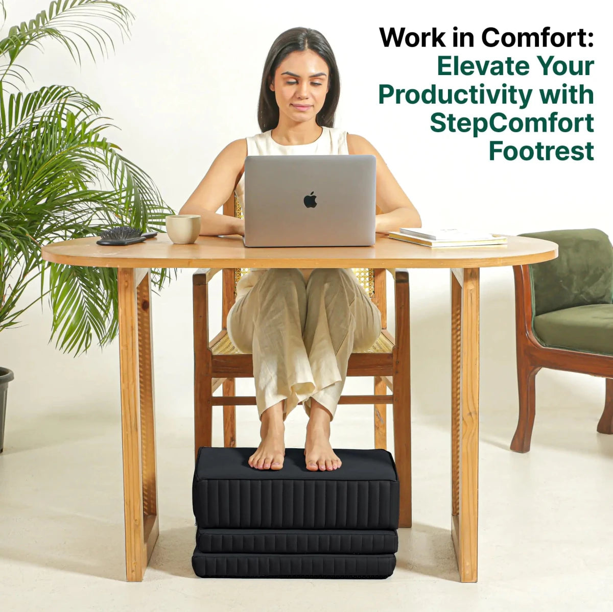 StepComfort Platform Footrest - Foot Rest Cushion - The White Willow