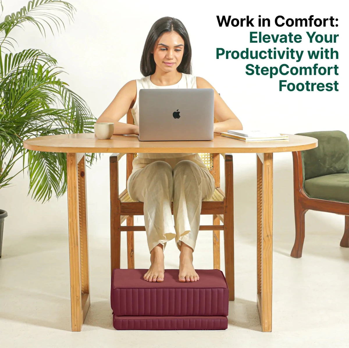 StepComfort Platform Footrest - Foot Rest Cushion - The White Willow