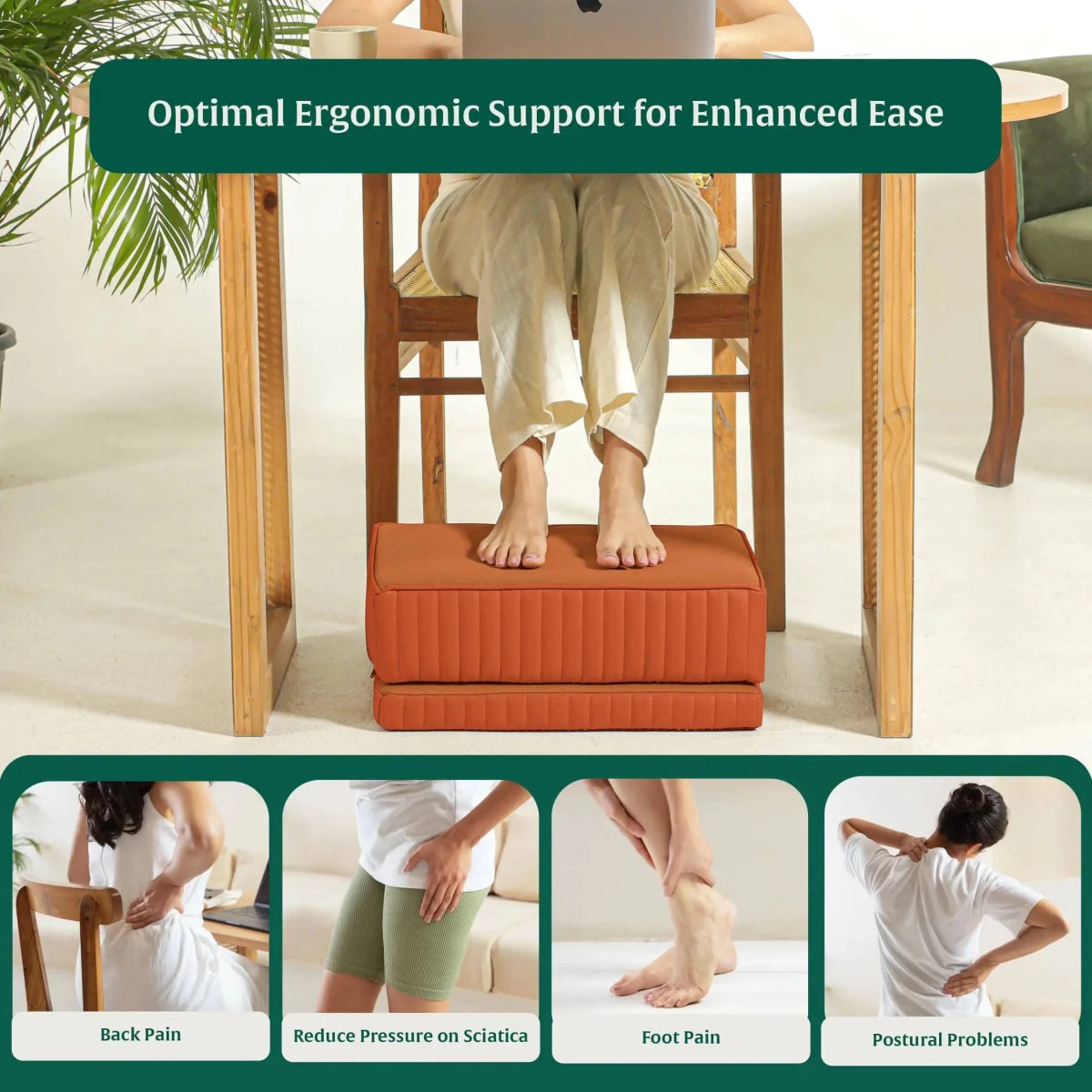 StepComfort Platform Footrest - Foot Rest Cushion - The White Willow