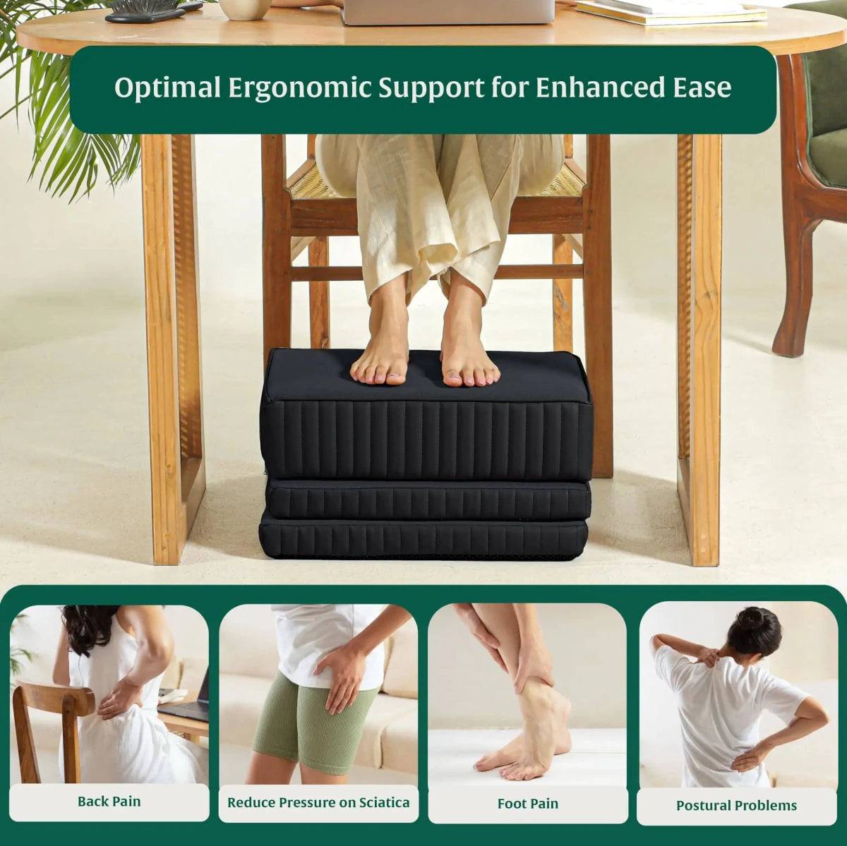 StepComfort Platform Footrest - Foot Rest Cushion - The White Willow