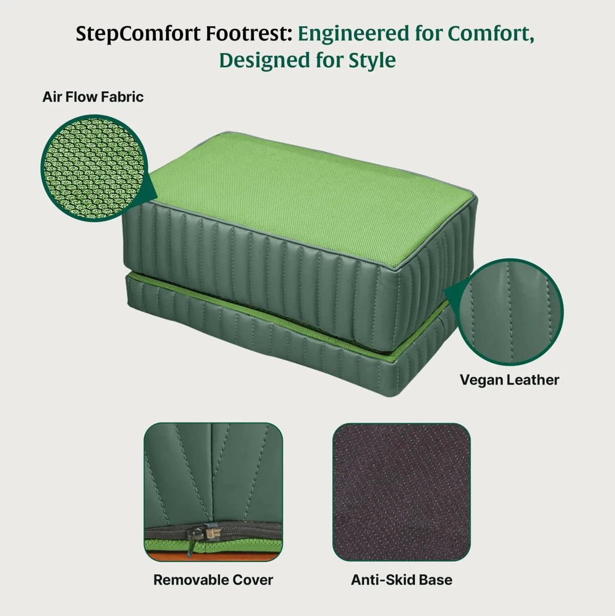 StepComfort Platform Footrest - Foot Rest Cushion - The White Willow