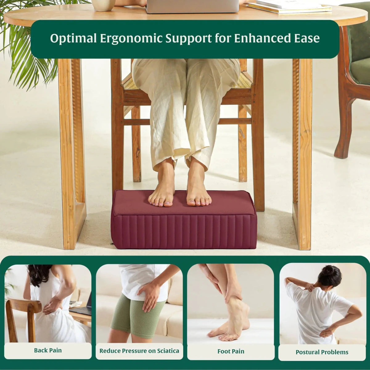StepComfort Platform Footrest - Foot Rest Cushion - The White Willow