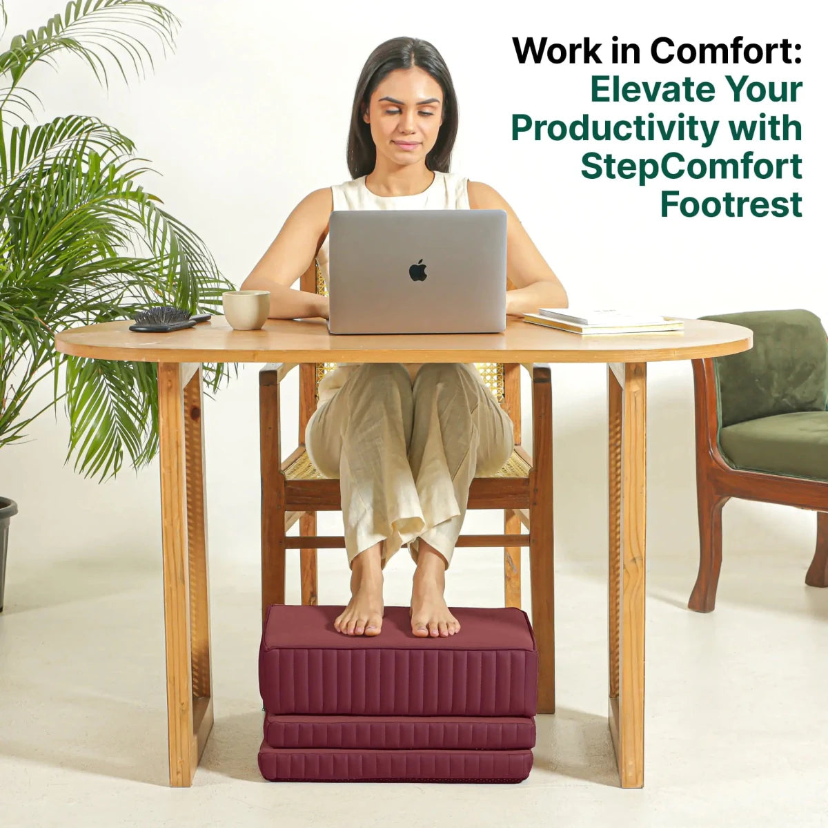 StepComfort Platform Footrest - Foot Rest Cushion - The White Willow