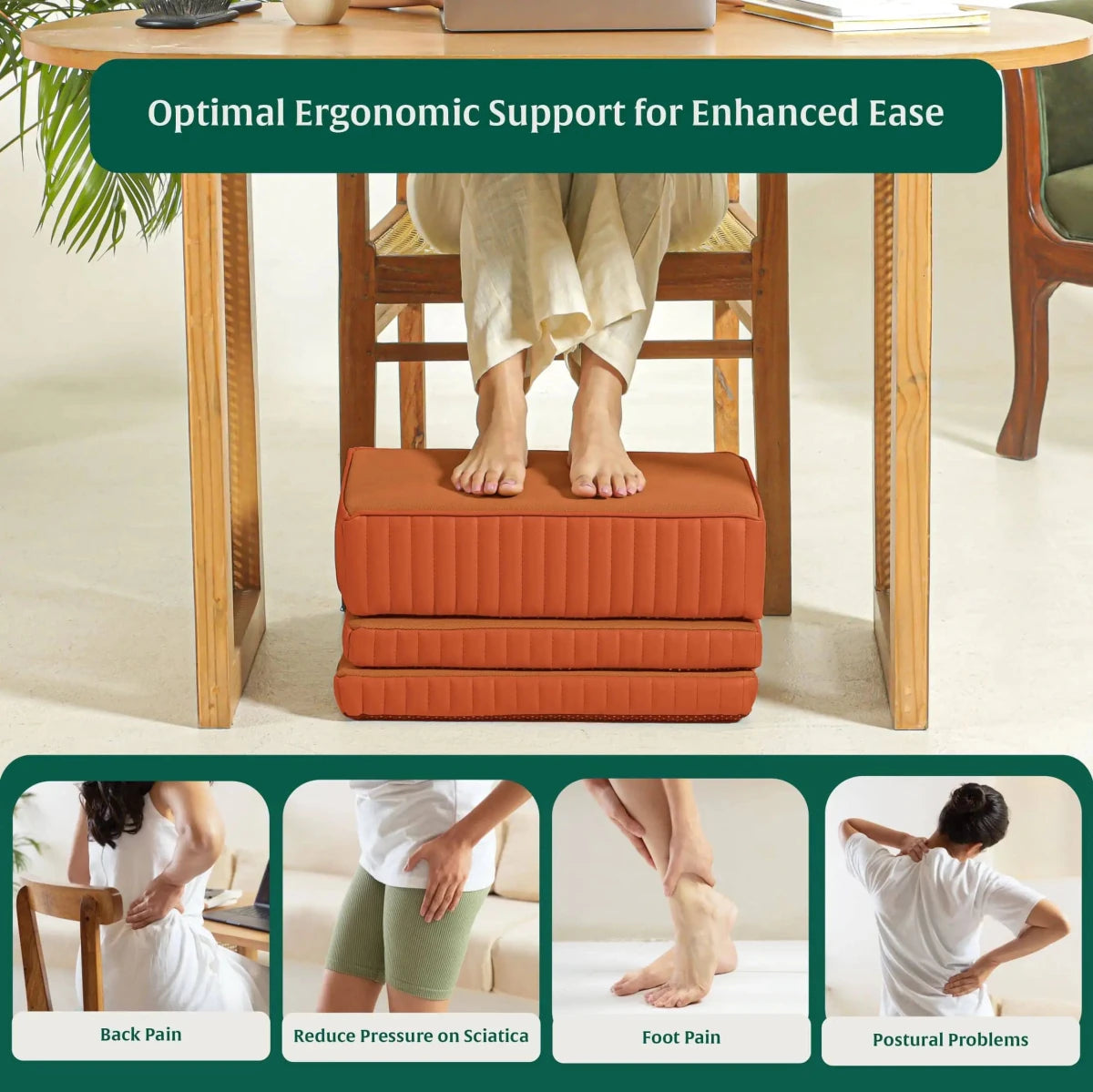 StepComfort Platform Footrest - Foot Rest Cushion - The White Willow