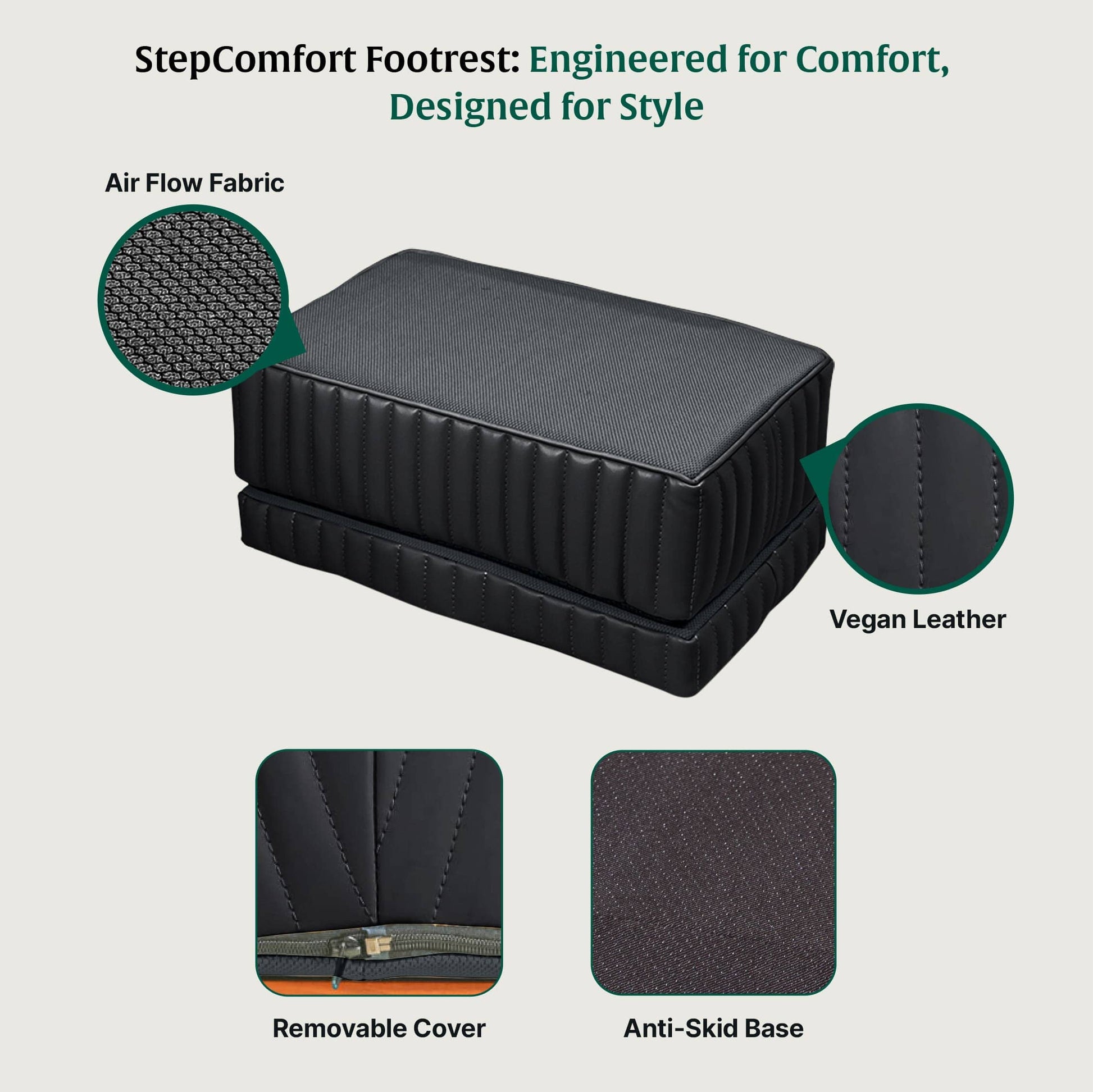 StepComfort Platform Footrest Foot Rest Cushion The White Willow 