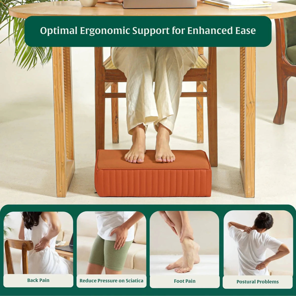 StepComfort Platform Footrest - Foot Rest Cushion - The White Willow