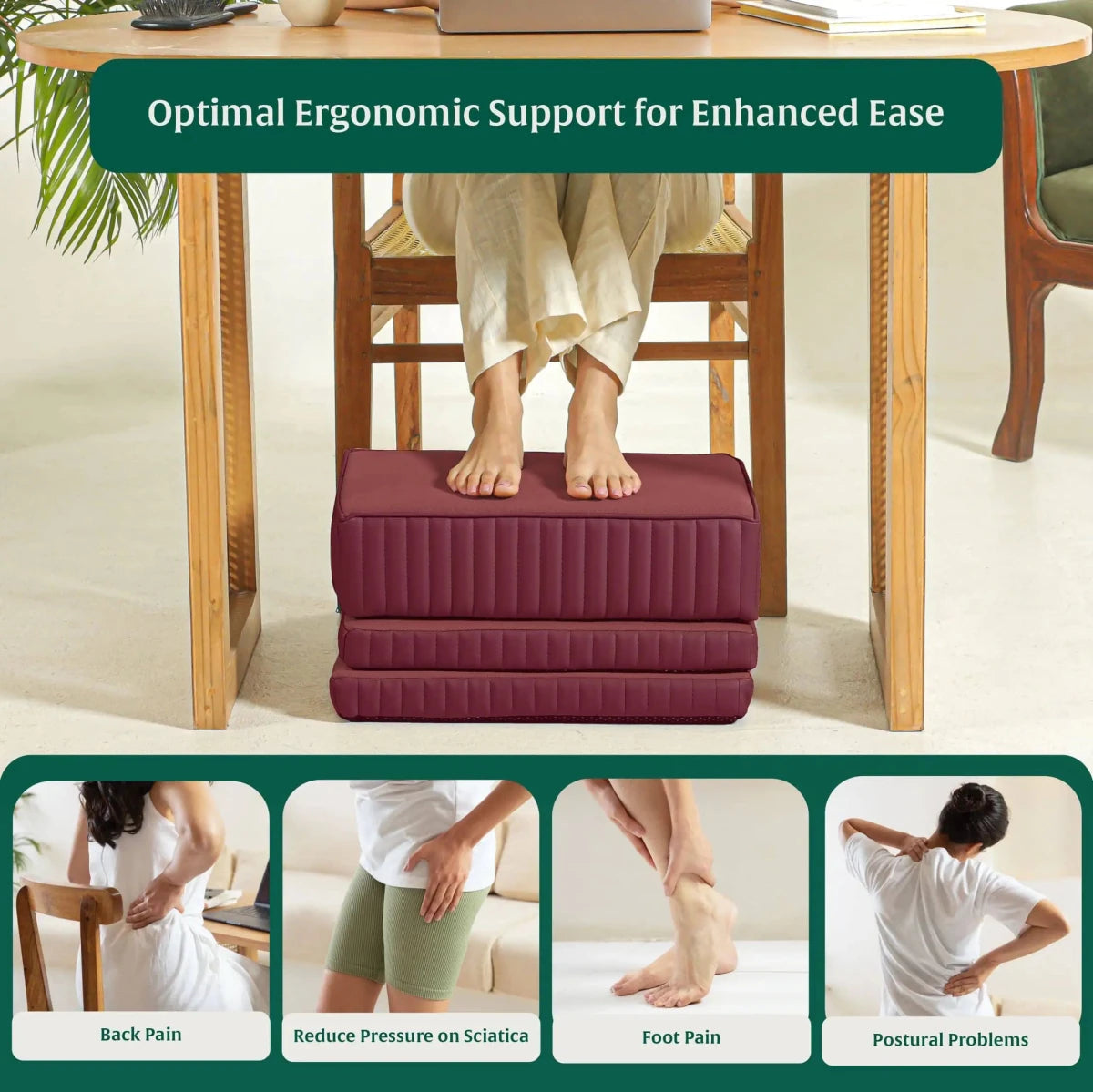StepComfort Platform Footrest - Foot Rest Cushion - The White Willow