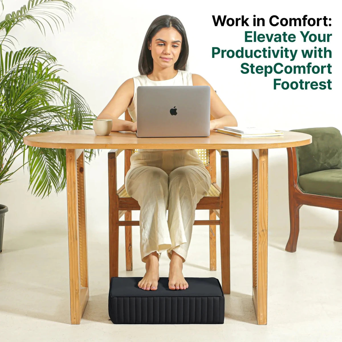 StepComfort Platform Footrest - Foot Rest Cushion - The White Willow