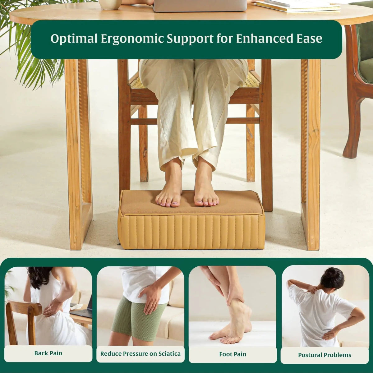 StepComfort Platform Footrest - Foot Rest Cushion - The White Willow