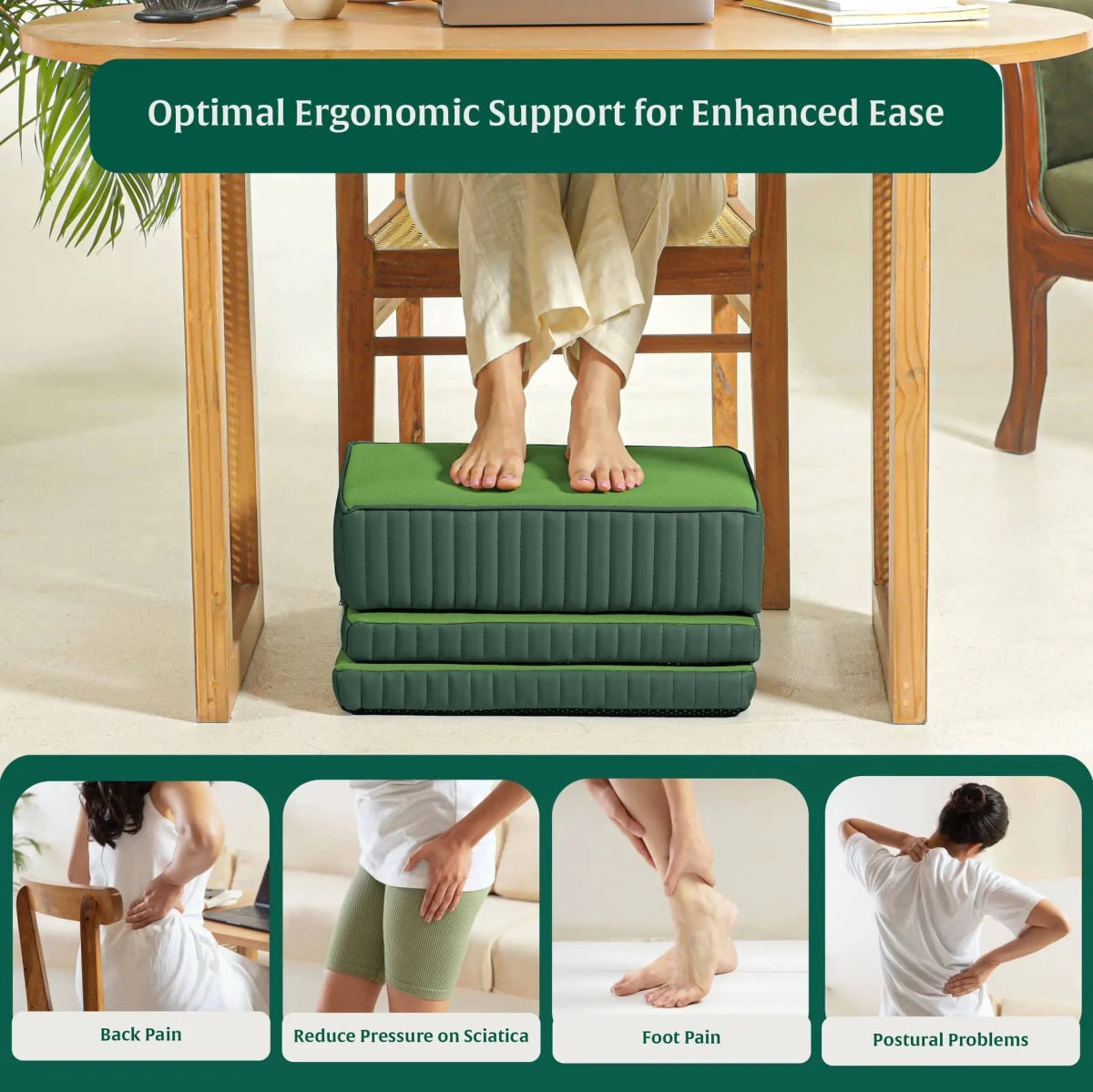 StepComfort Platform Footrest - Foot Rest Cushion - The White Willow
