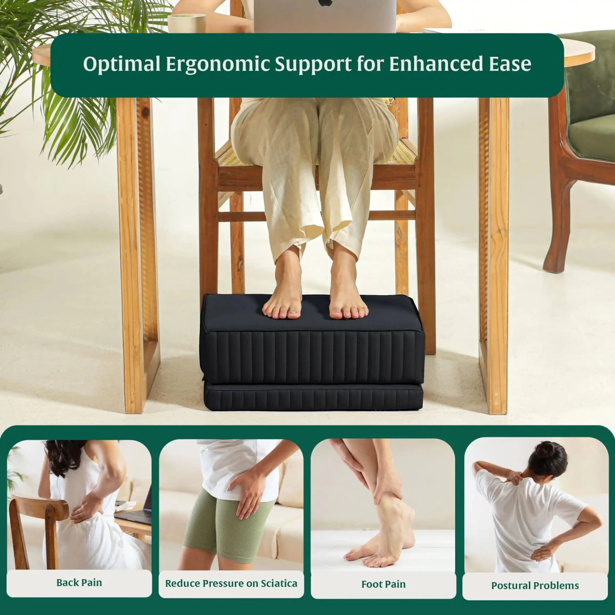 StepComfort Platform Footrest - Foot Rest Cushion - The White Willow