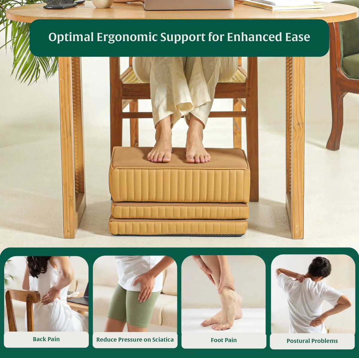StepComfort Platform Footrest - Foot Rest Cushion - The White Willow