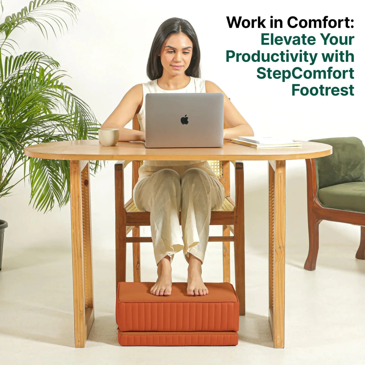 StepComfort Platform Footrest - Foot Rest Cushion - The White Willow