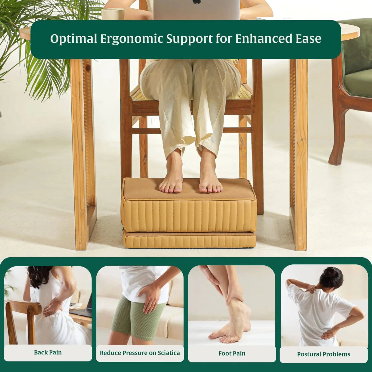 StepComfort Platform Footrest - Foot Rest Cushion - The White Willow