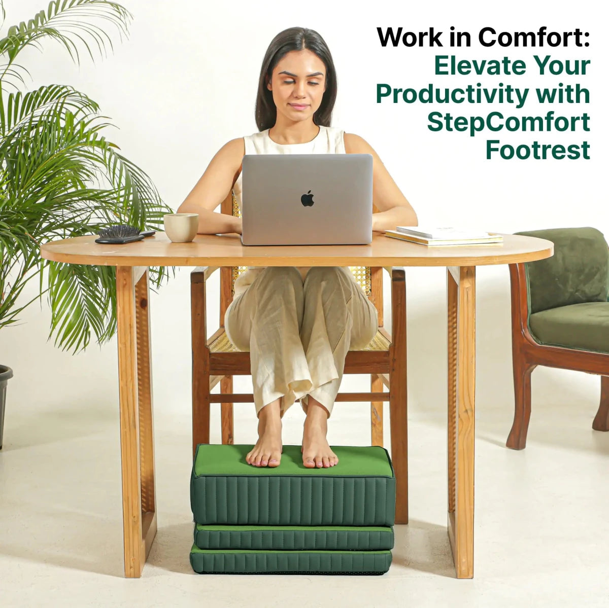 StepComfort Platform Footrest - Foot Rest Cushion - The White Willow