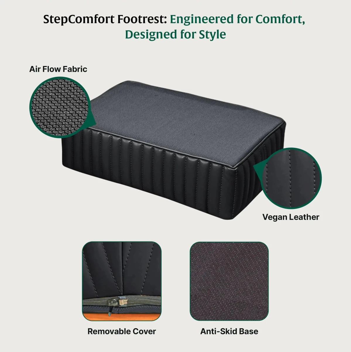 StepComfort Platform Footrest - Foot Rest Cushion - The White Willow