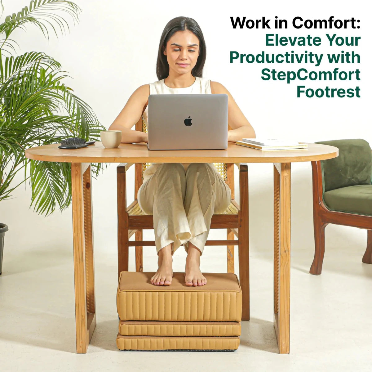 StepComfort Platform Footrest - Foot Rest Cushion - The White Willow