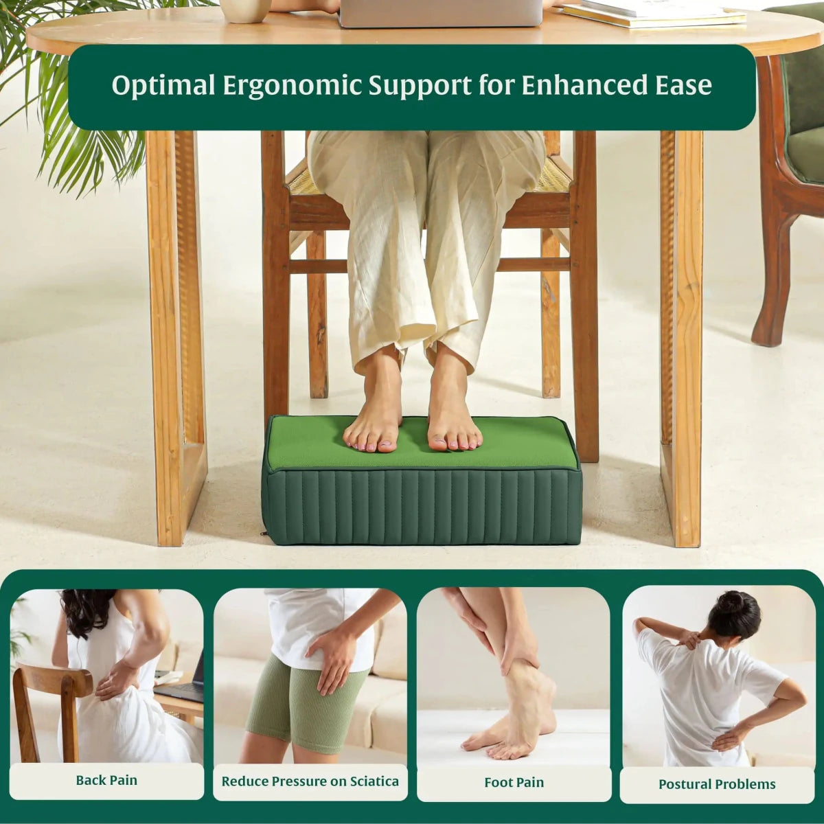 StepComfort Platform Footrest - Foot Rest Cushion - The White Willow