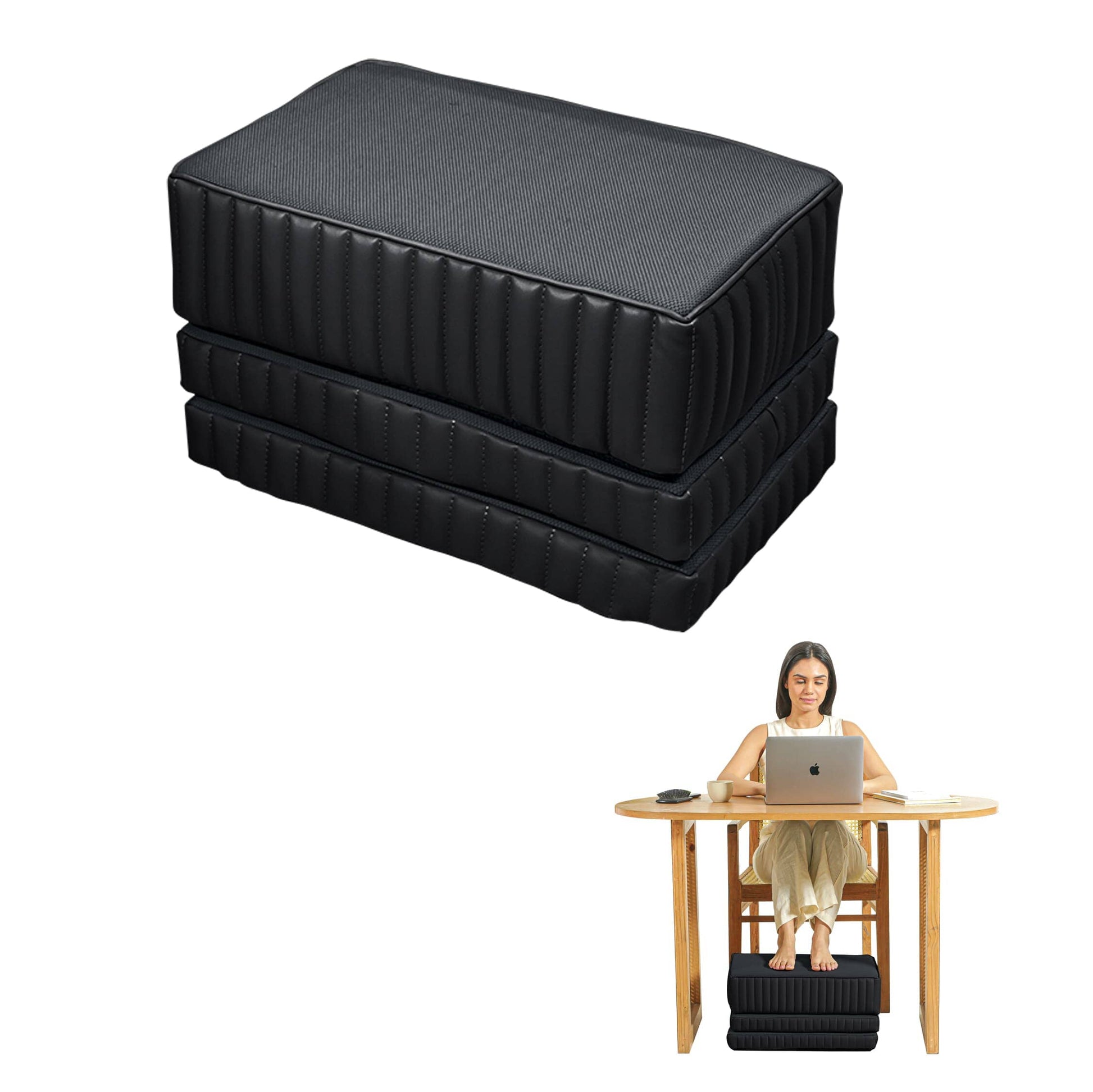 StepComfort Platform Footrest Foot Rest Cushion The White Willow Adjustable Footrest- 3Layers Midnight 