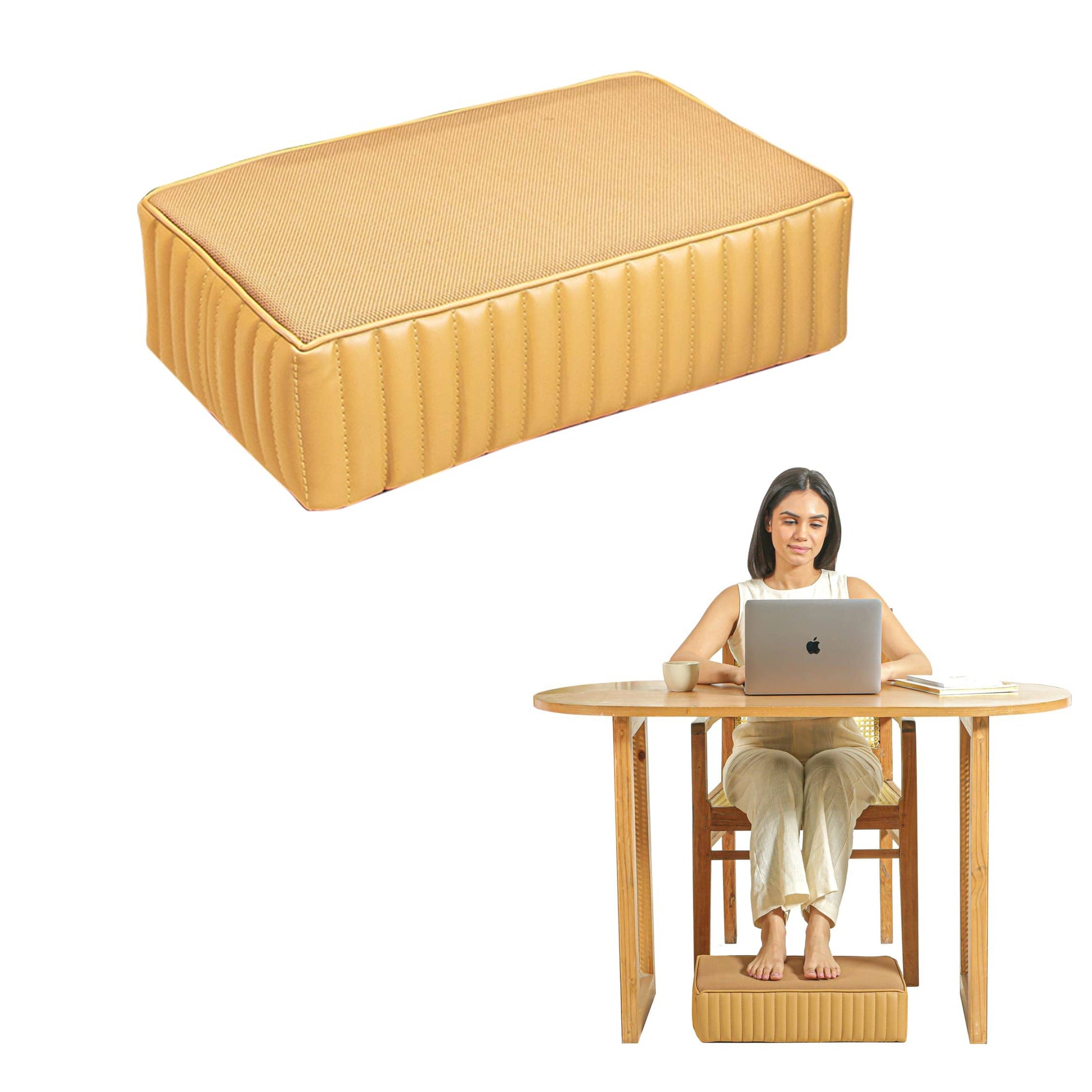 StepComfort Platform Footrest Foot Rest Cushion The White Willow Single Footrest Sunshine 