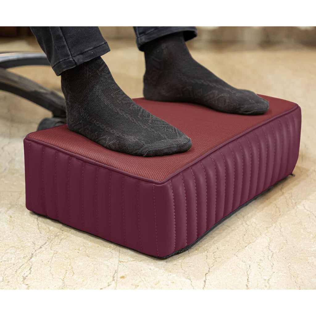 Synergy - High Resilience (HR) Foam Square Foot Rest Cushion for Feet & leg Support - Firm Foot Rest Cushion The White Willow Single Footrest Raspberry 