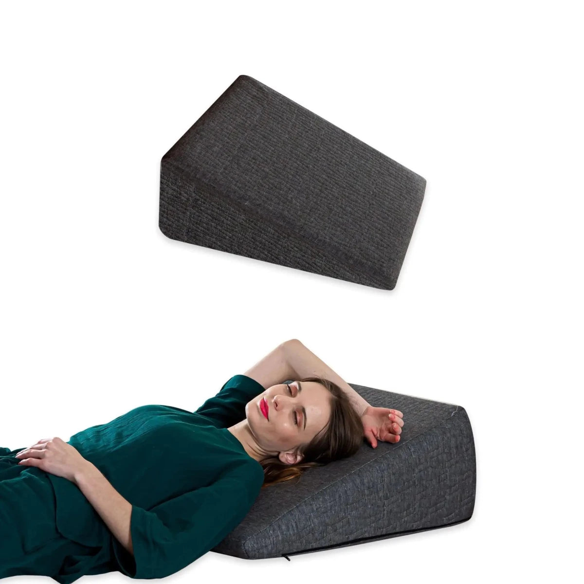 Terra - Cooling Gel Egg Crate & HR Foam Bed Wedge Pillow - Medium Firm - Bed Wedge - The White Willow