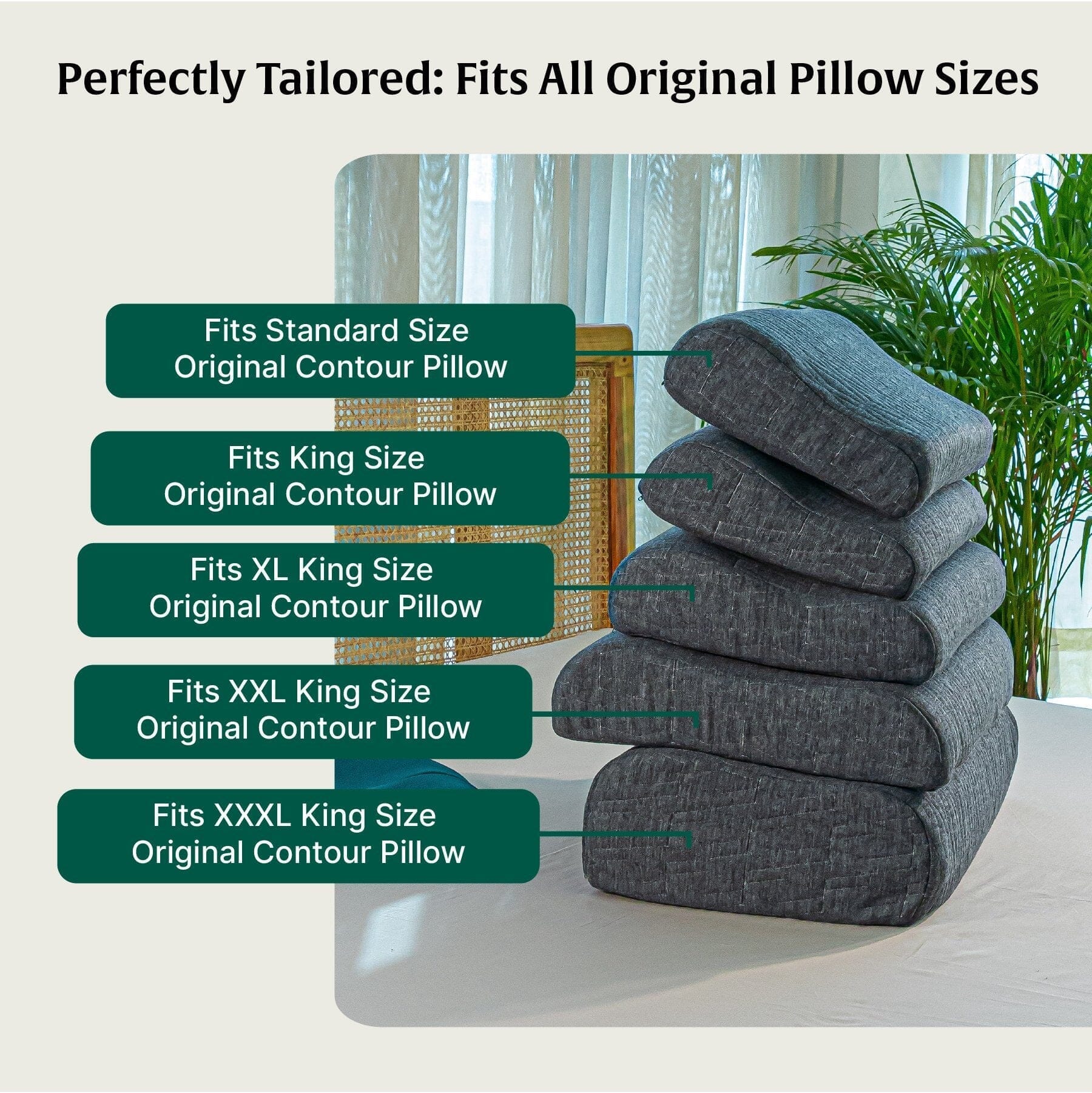 The Original Contour Pillows Cover Only - Pillow Cover - The White Willow