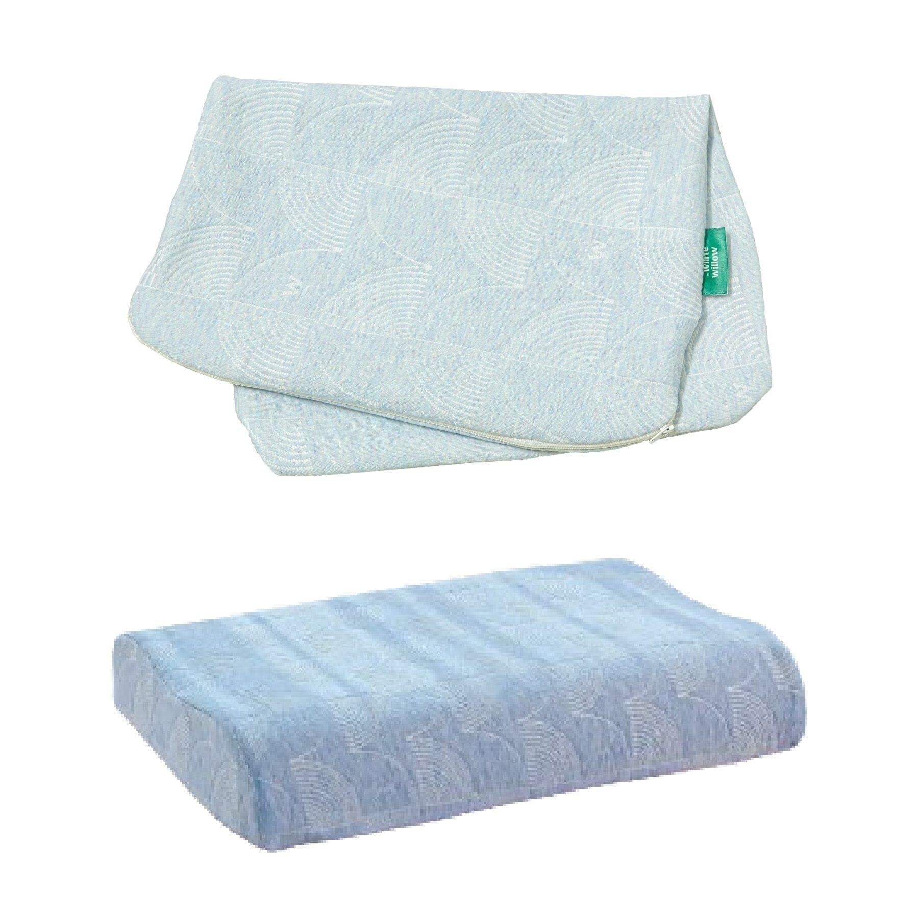 The Original Contour Pillows Cover Only Pillow Cover The White Willow Standard Size: 20 x 12 x 3/4 inch Misty Blue Hush 1