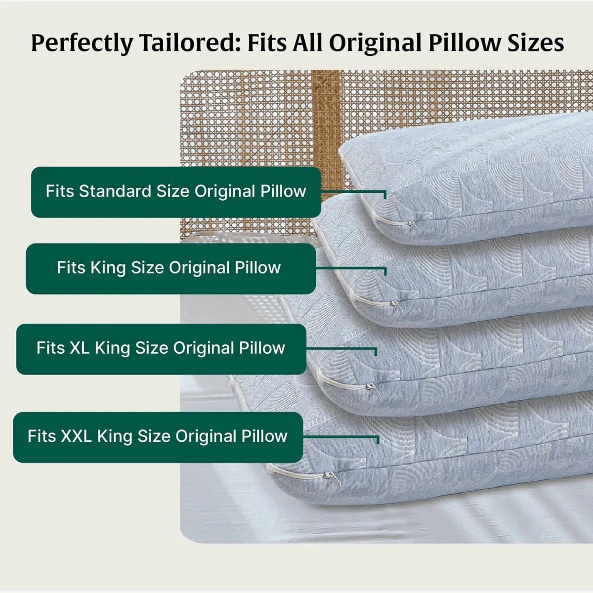 The Original Pillows Cover Only - XL King Size - Pillow Cover - The White Willow