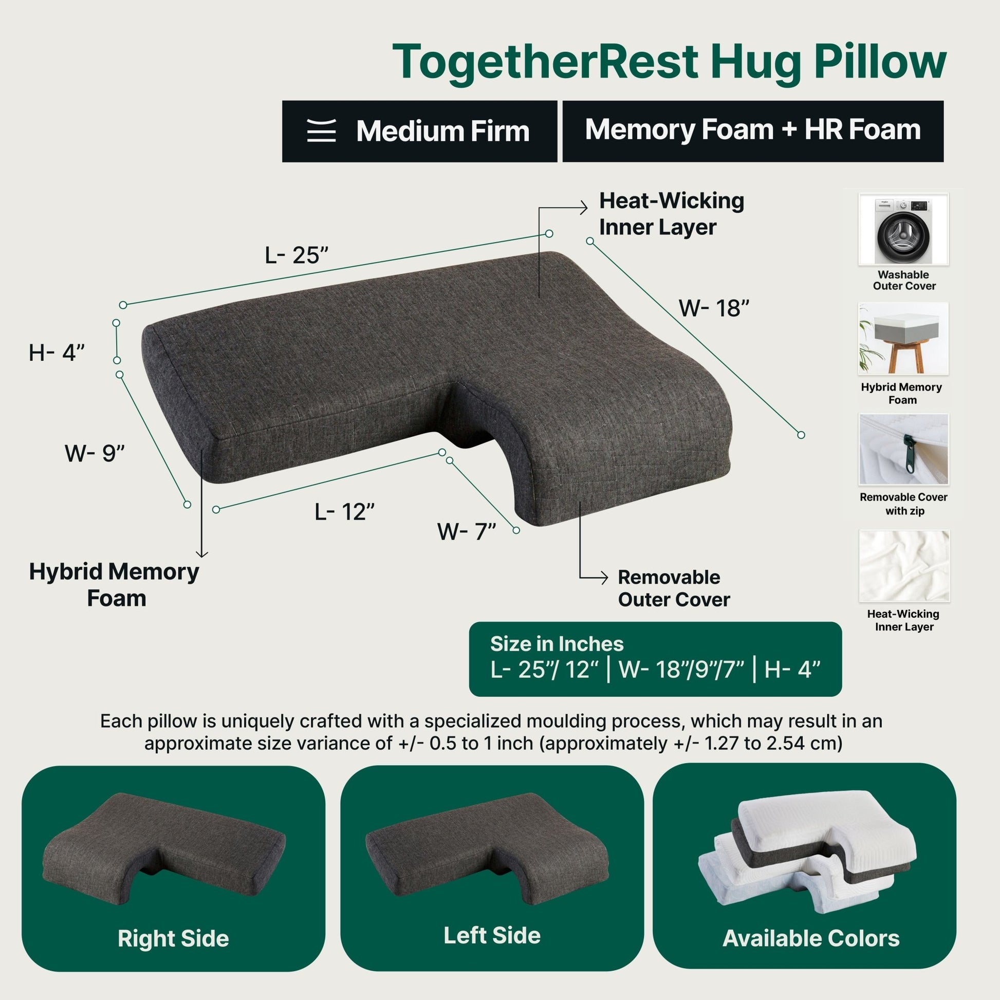 TogetherRest Hug Pillow - Speciality Pillow - The White Willow