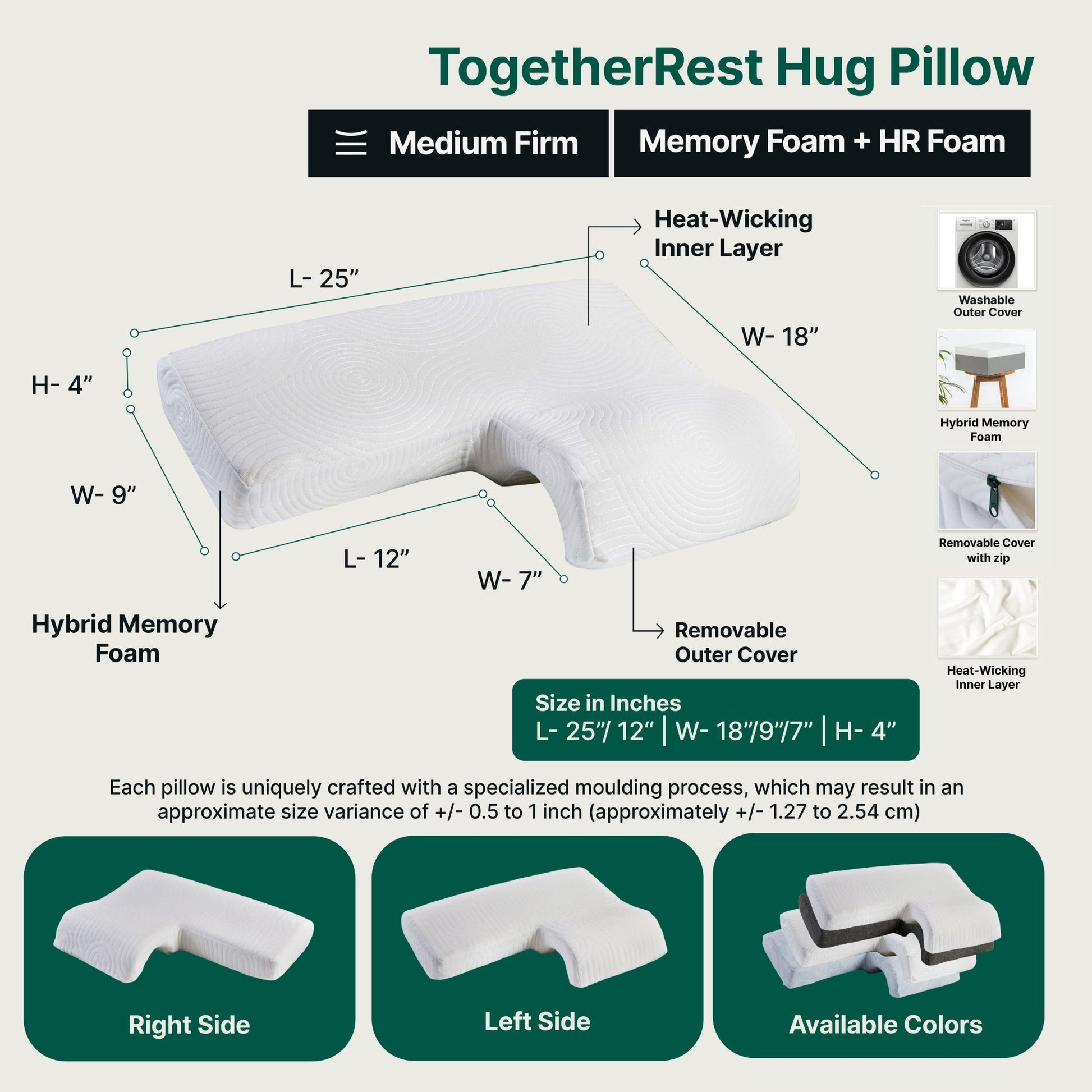 TogetherRest Hug Pillow - Speciality Pillow - The White Willow