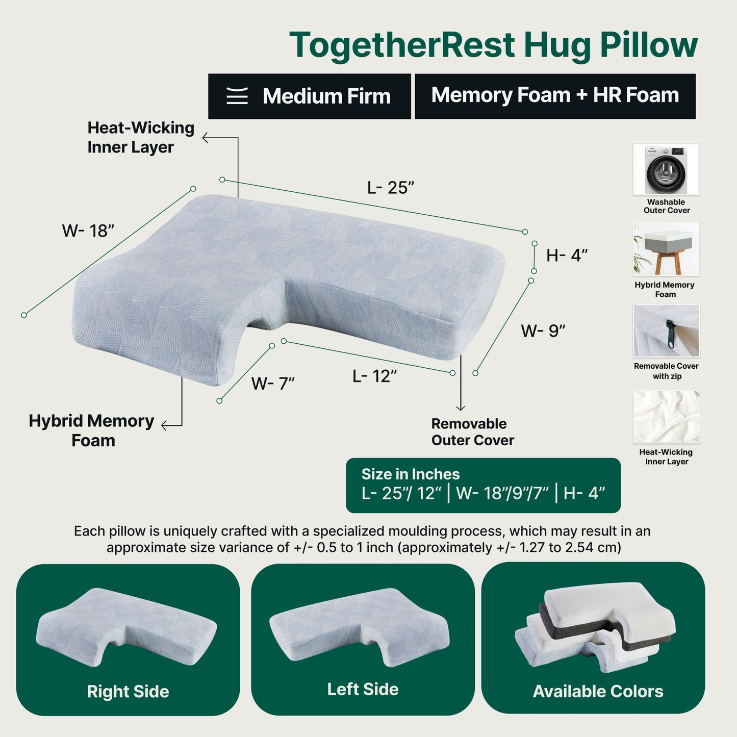 TogetherRest Hug Pillow - Speciality Pillow - The White Willow