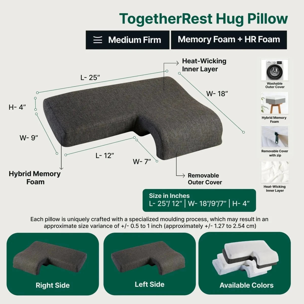 TogetherRest Hug Pillow Speciality Pillow The White Willow 