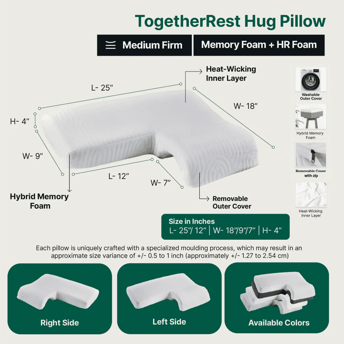 TogetherRest Hug Pillow - Speciality Pillow - The White Willow