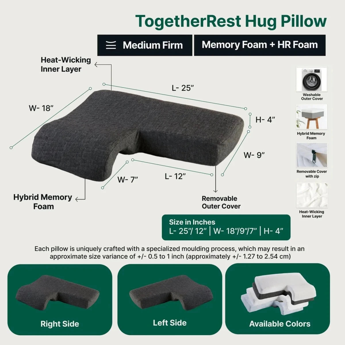 TogetherRest Hug Pillow Speciality Pillow The White Willow 