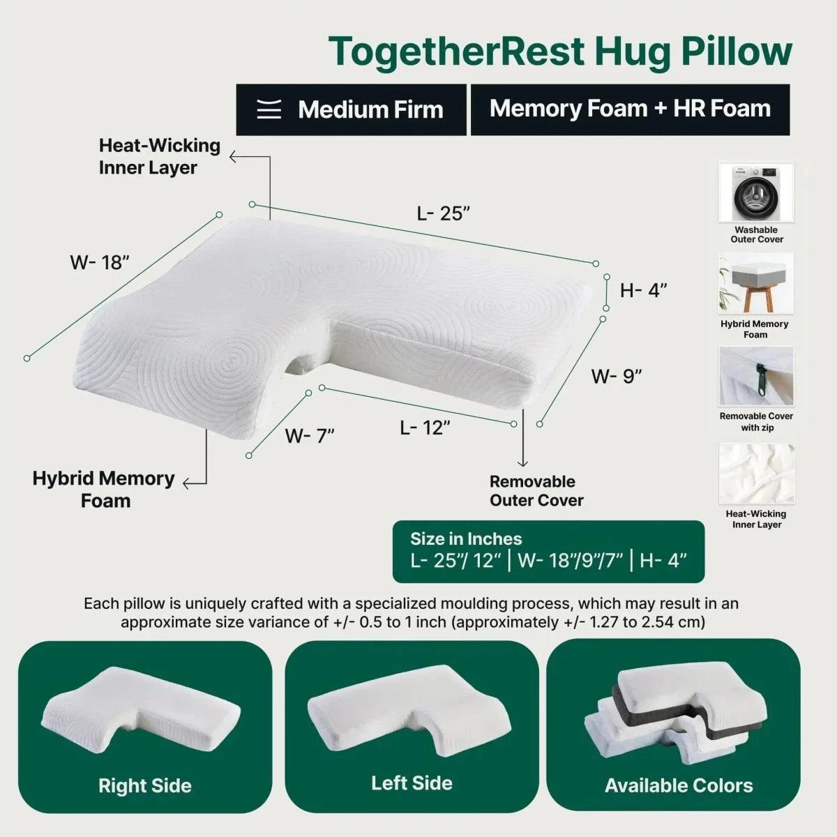 TogetherRest Hug Pillow Speciality Pillow The White Willow 