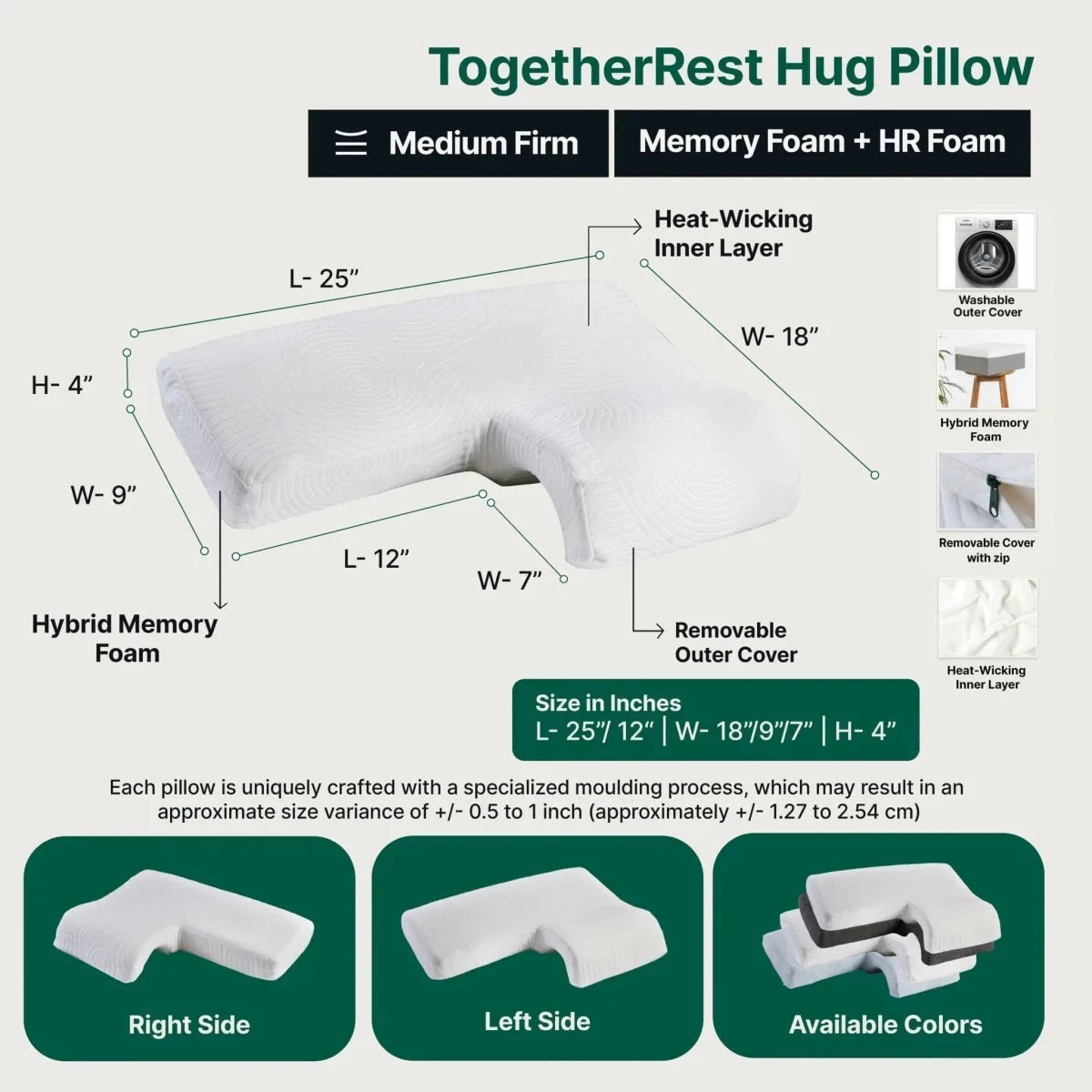 TogetherRest Hug Pillow Speciality Pillow The White Willow 