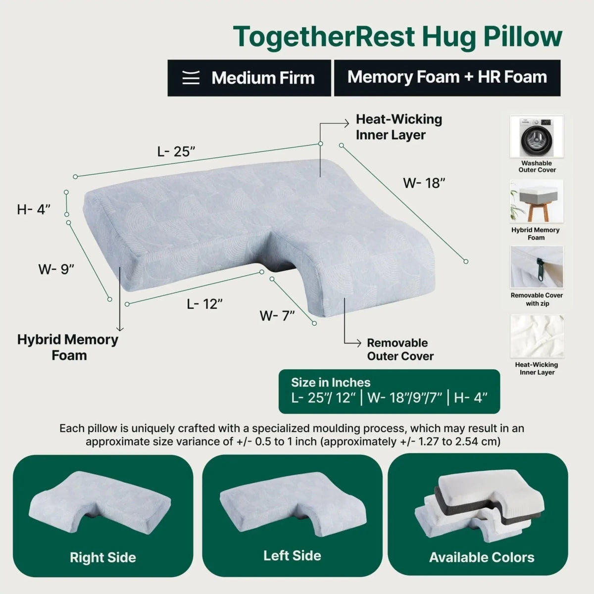 TogetherRest Hug Pillow - Speciality Pillow - The White Willow
