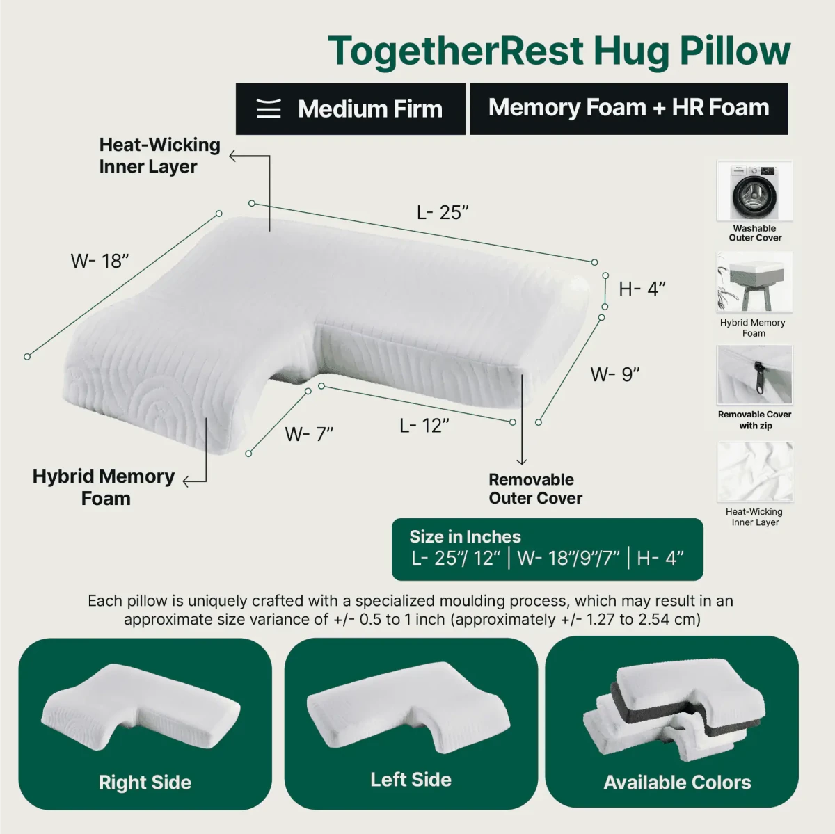 TogetherRest Hug Pillow - Speciality Pillow - The White Willow
