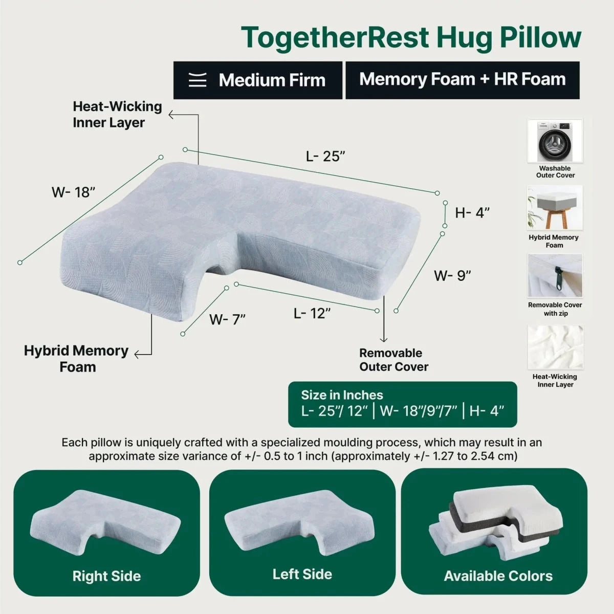 TogetherRest Hug Pillow Speciality Pillow The White Willow 