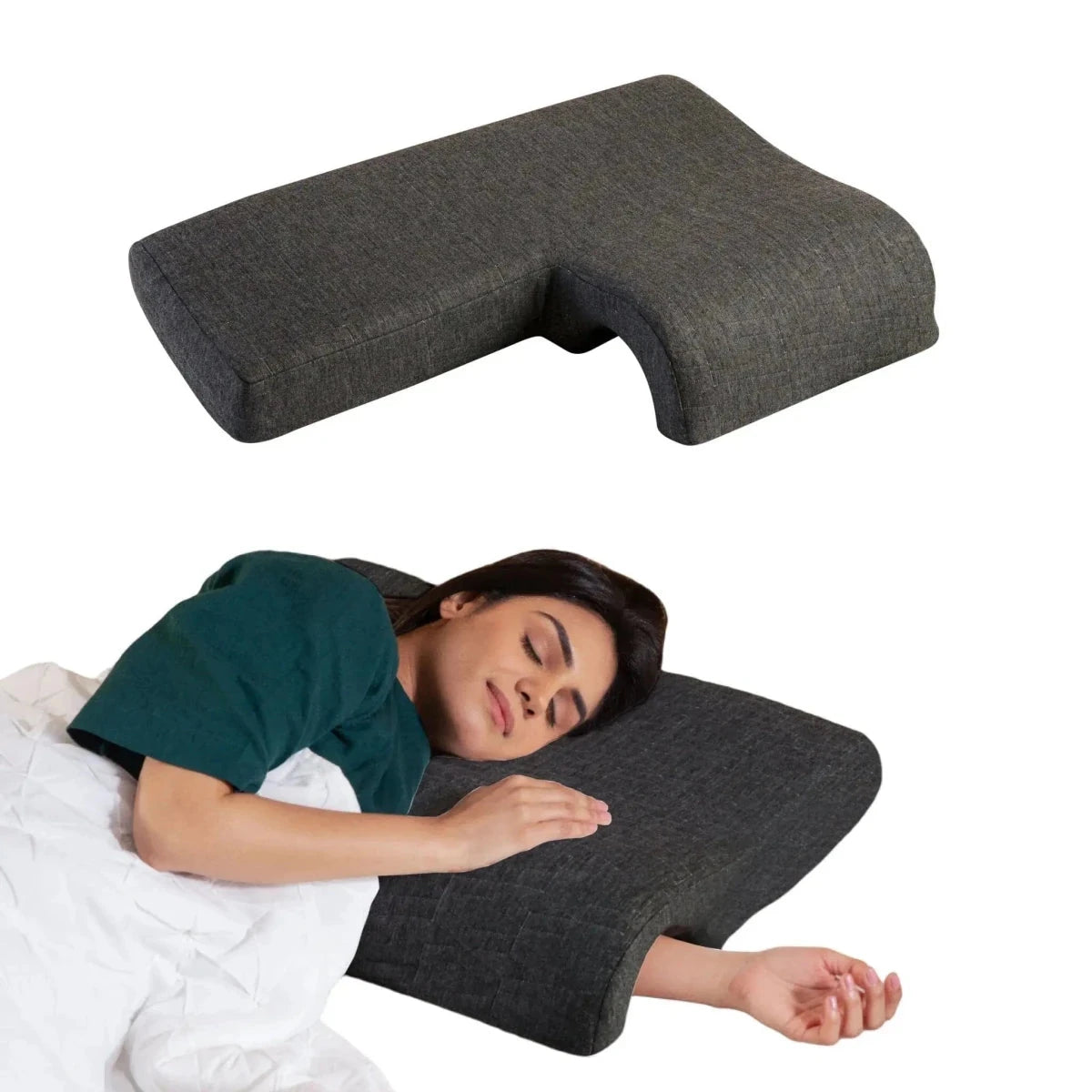 TogetherRest Hug Pillow Speciality Pillow The White Willow Left Side Grey 