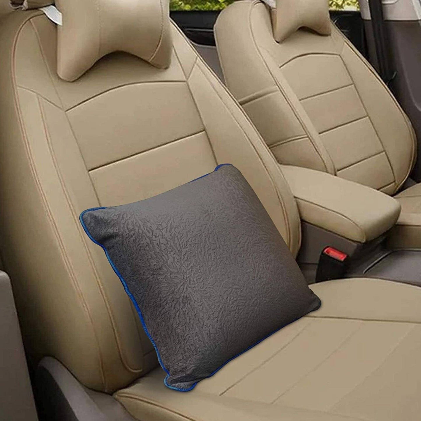 Tootle - Car Combo - Memory Foam Cushions and Lumber Backrest Pillow - Medium Firm - Combo - Back - Seat - The White Willow