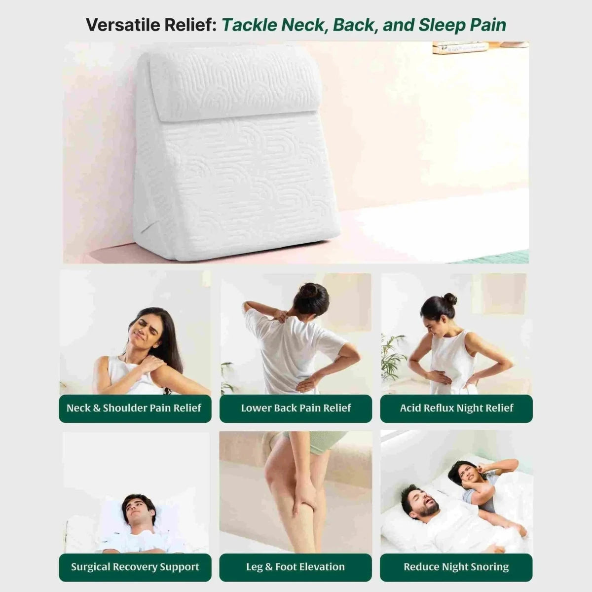 TriAdjust Comfort Plus Bed Wedge Pillow Bed Wedge The White Willow 