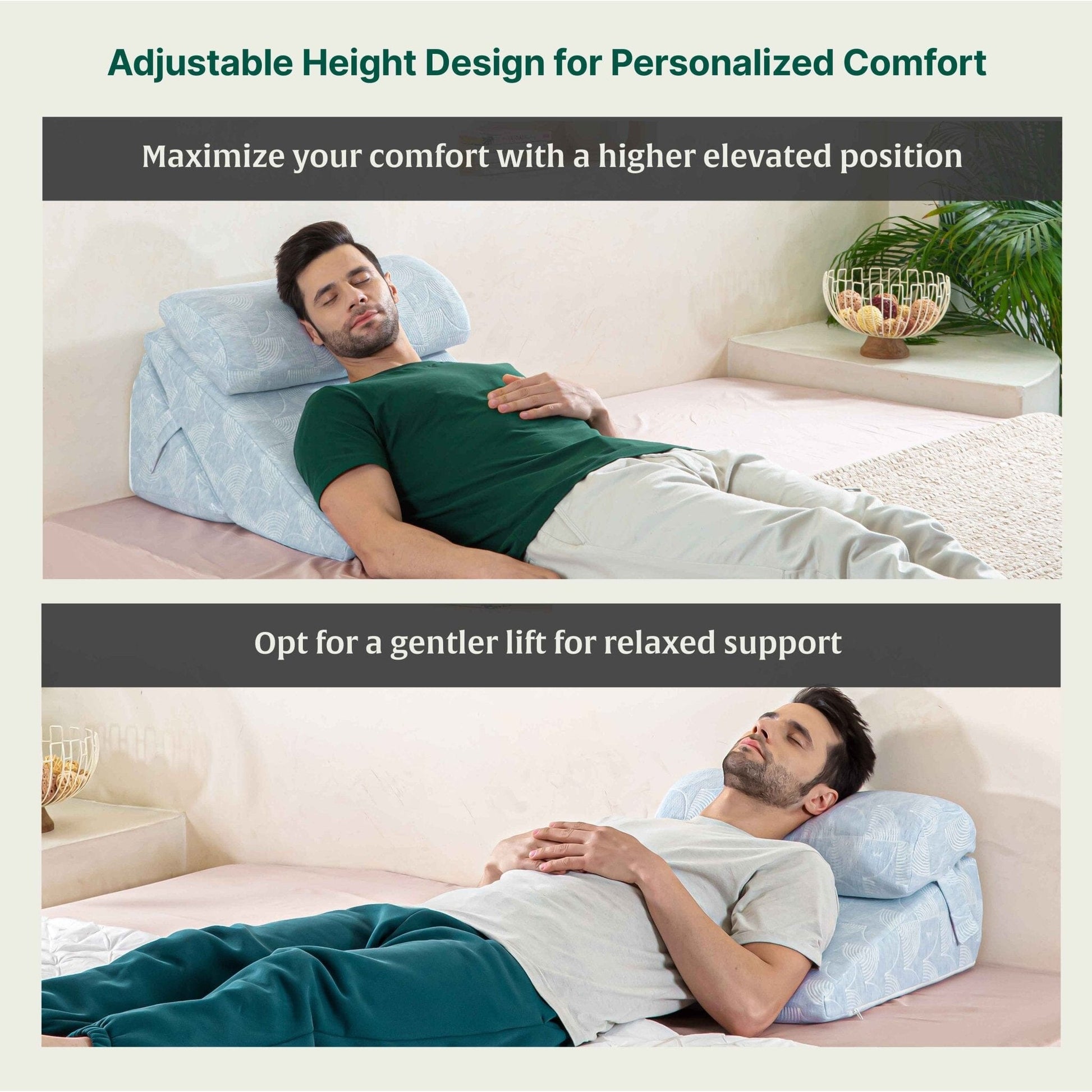 TriAdjust Comfort Plus Bed Wedge Pillow Bed Wedge The White Willow 
