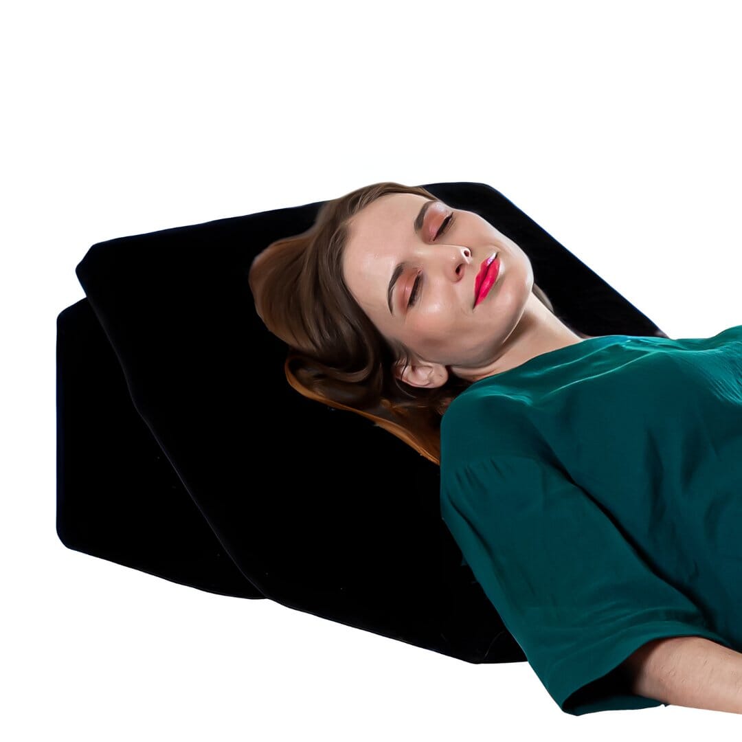 TriAdjust Comfort Wedge Pillow Bed Wedge The White Willow XL King- 24 x 22 x 12 inch Black 