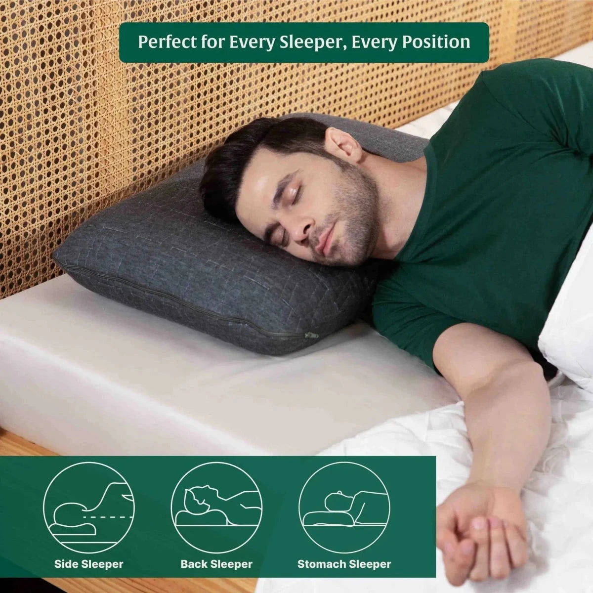 Triple Layer Adjustable Comfort Pillow Regular Pillow The White Willow 