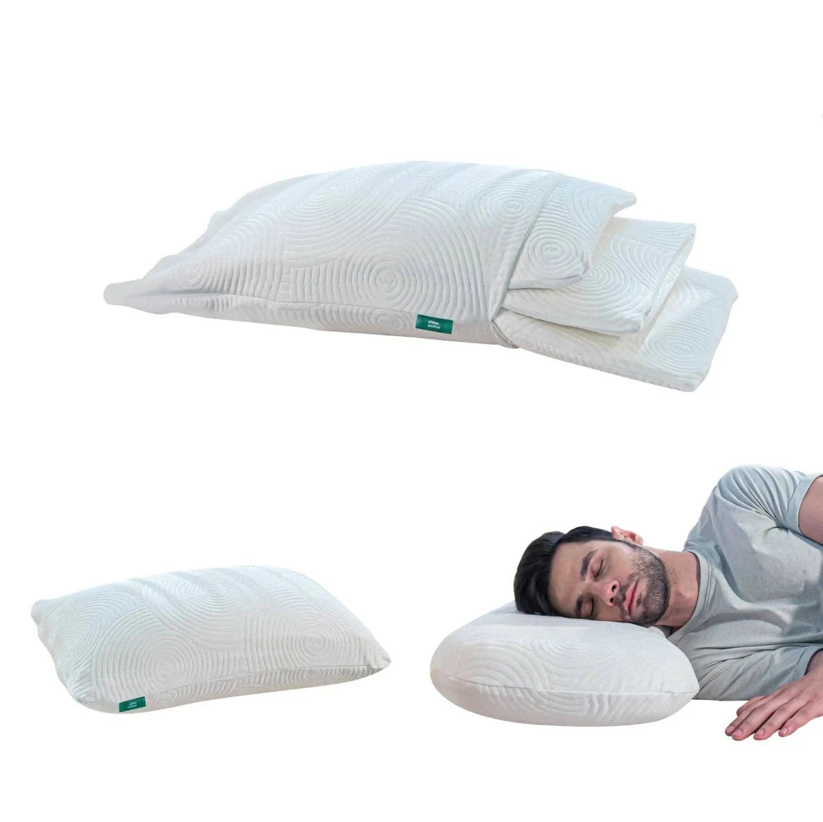 Triple Layer Adjustable Comfort Pillow Regular Pillow The White Willow Lunar Soft 